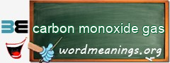 WordMeaning blackboard for carbon monoxide gas